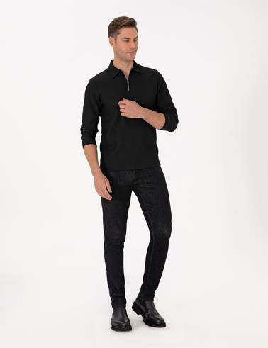 Siyah Regular Fit Sweatshirt