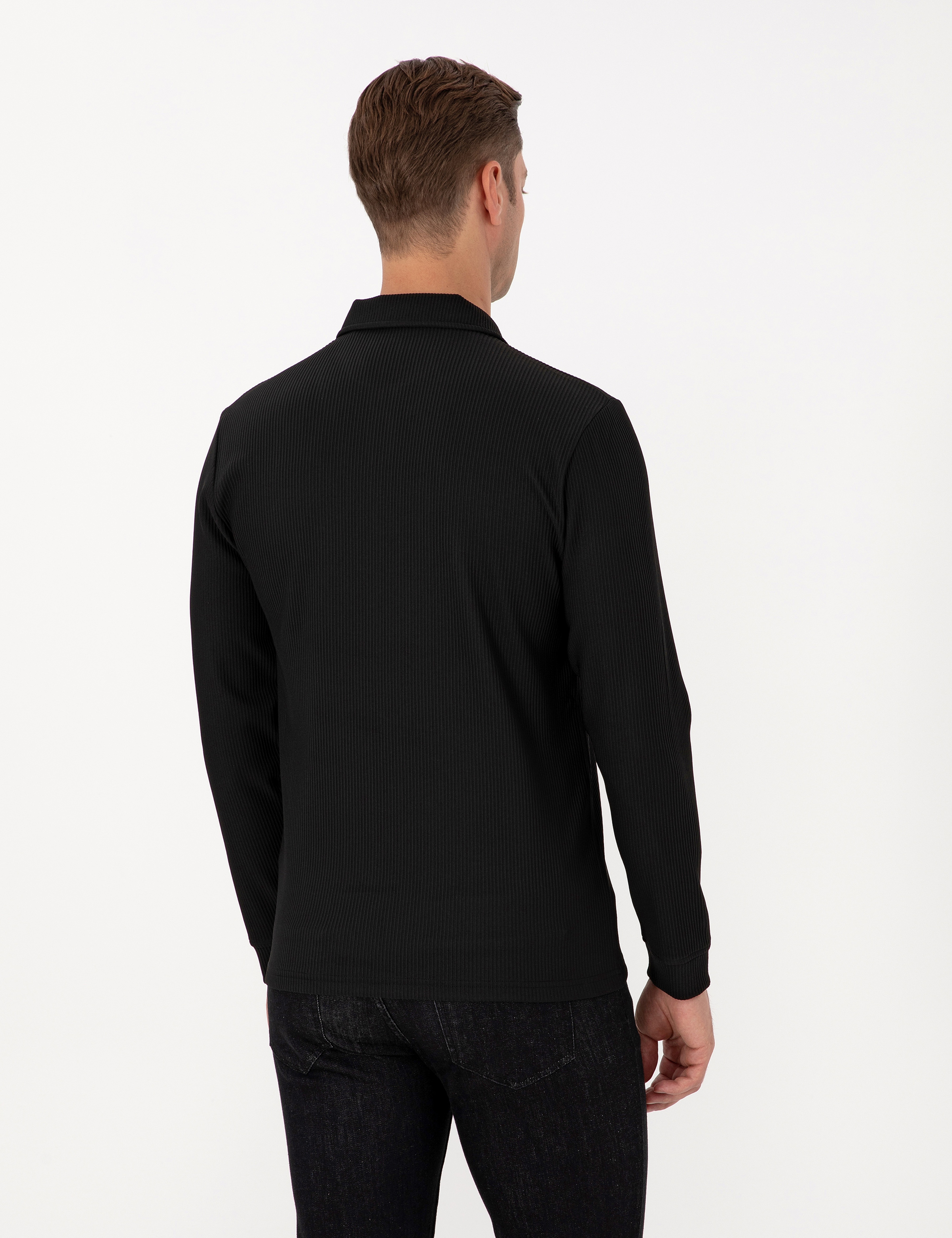 Siyah Regular Fit Sweatshirt - Image 5