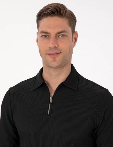 Siyah Regular Fit Sweatshirt