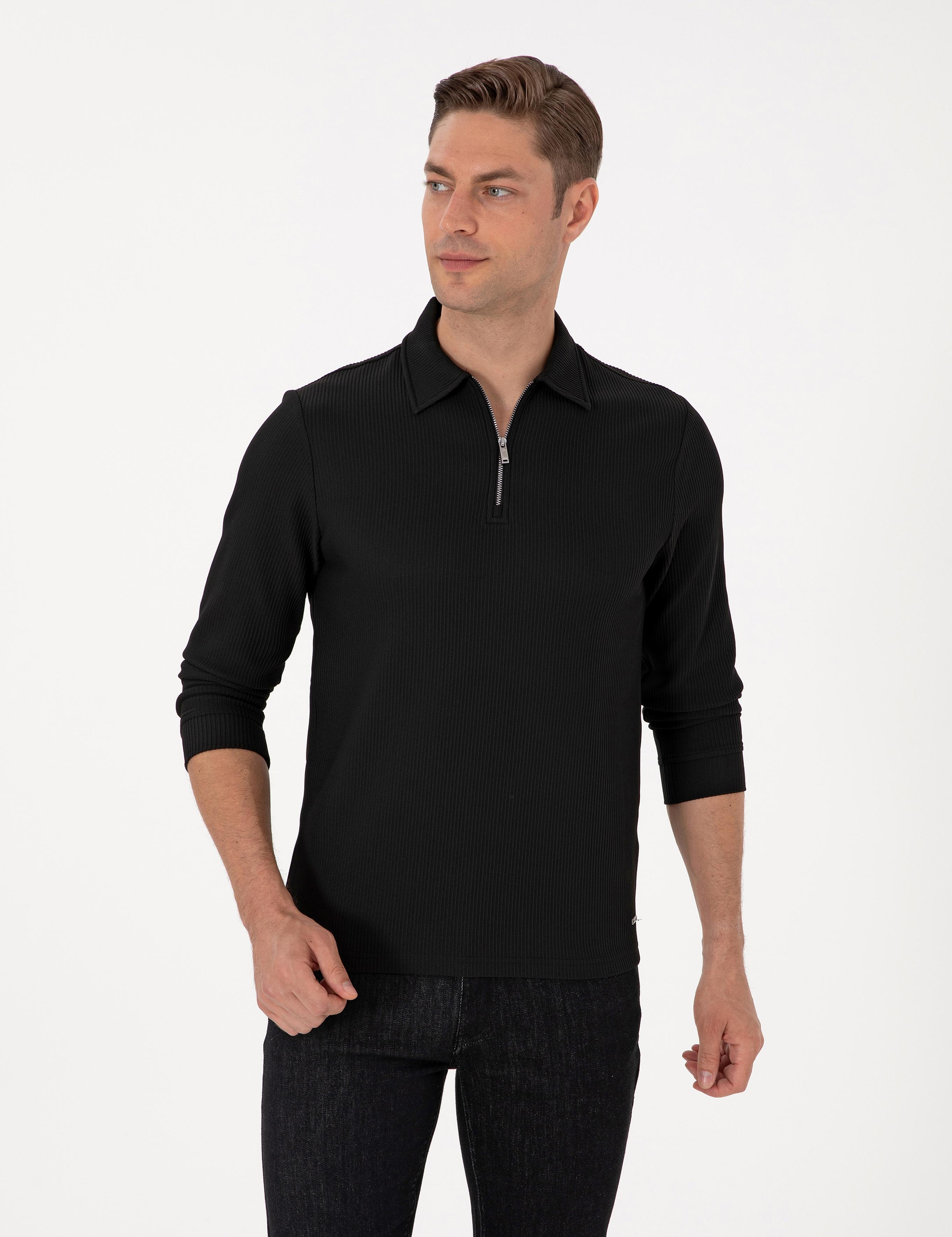 Siyah Regular Fit Sweatshirt