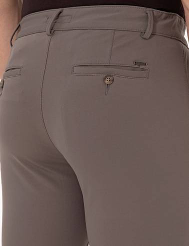 Vizon Slim Fit Beli Lastikli Kordonlu Jogger Kanvas Pantolon