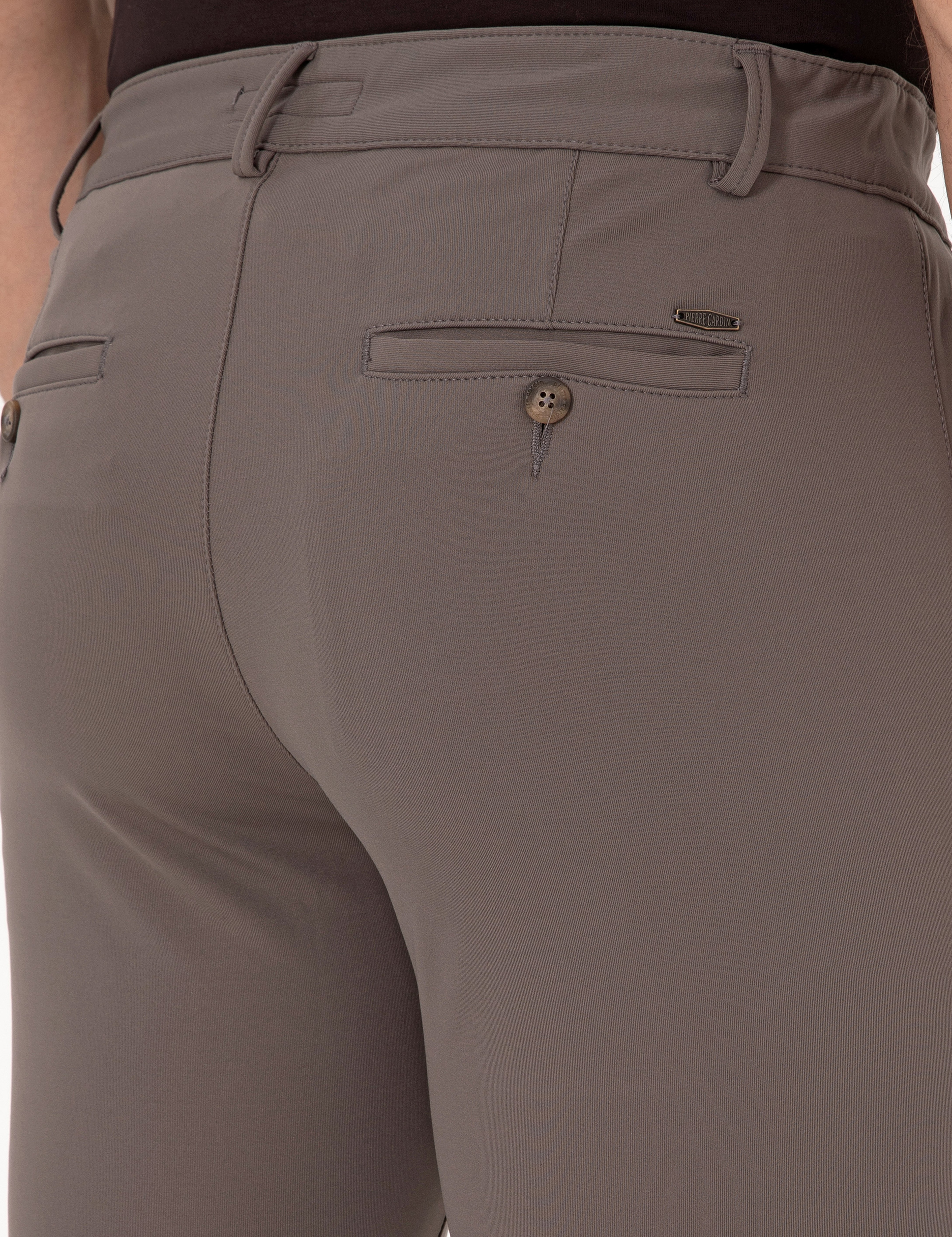 Vizon Slim Fit Beli Lastikli Kordonlu Jogger Kanvas Pantolon - Image 6