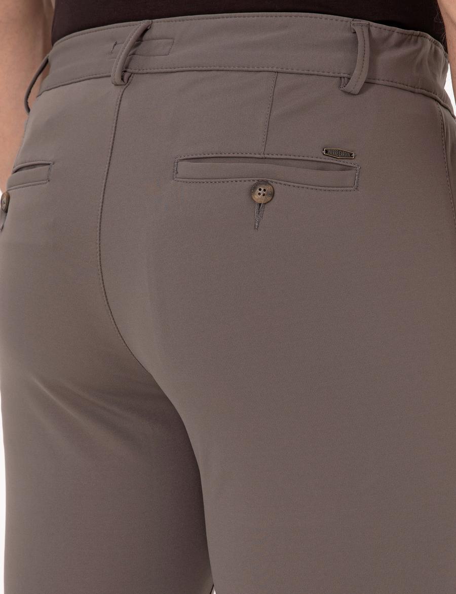 Vizon Slim Fit Beli Lastikli Kordonlu Jogger Kanvas Pantolon