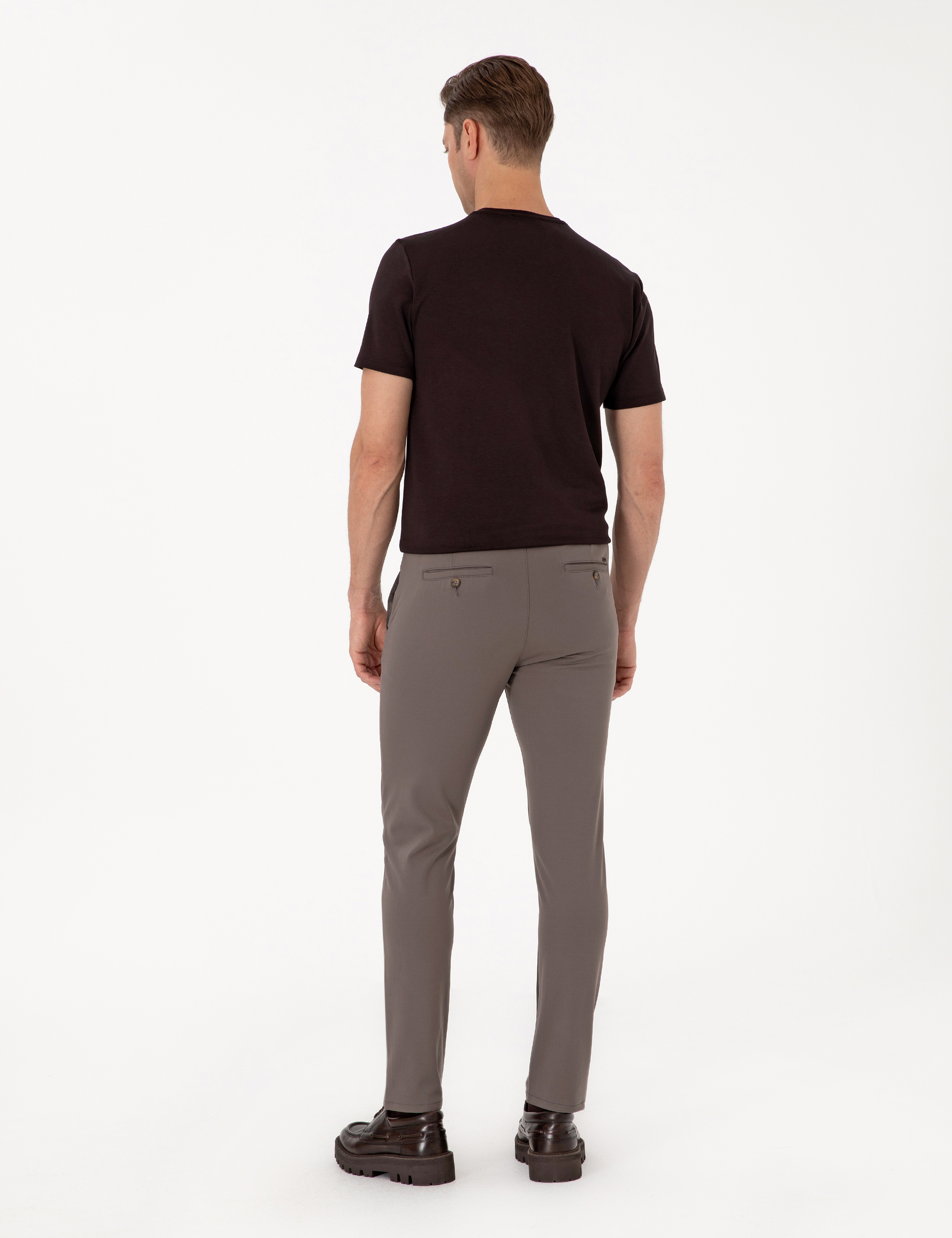 Vizon Slim Fit Beli Lastikli Kordonlu Jogger Kanvas Pantolon