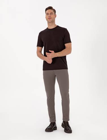 Vizon Slim Fit Beli Lastikli Kordonlu Jogger Kanvas Pantolon