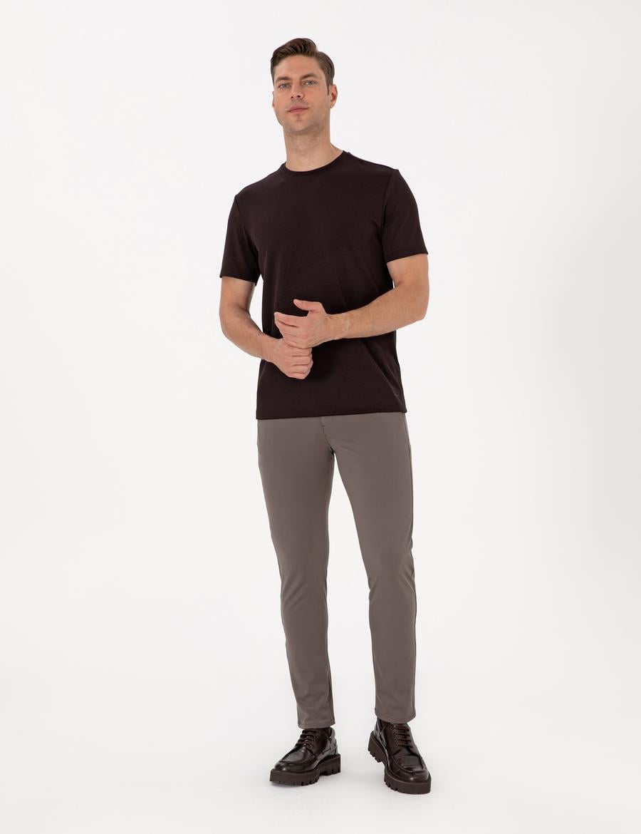 Vizon Slim Fit Beli Lastikli Kordonlu Jogger Kanvas Pantolon