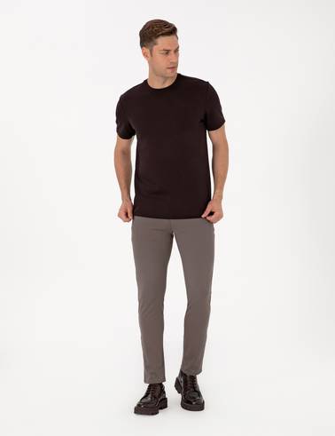 Vizon Slim Fit Beli Lastikli Kordonlu Jogger Kanvas Pantolon