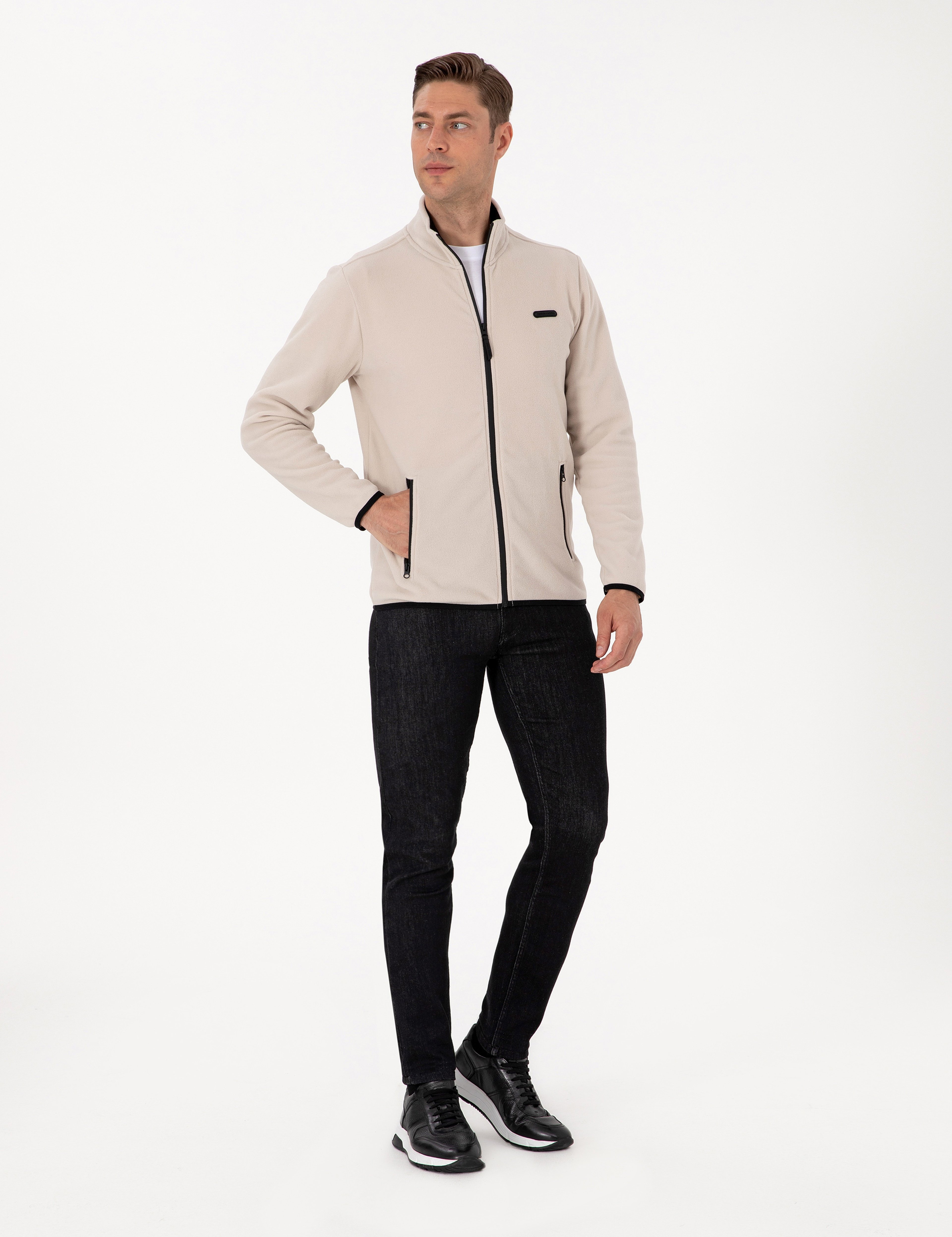 Taş Regular Fit Polar Hırka - Image 4