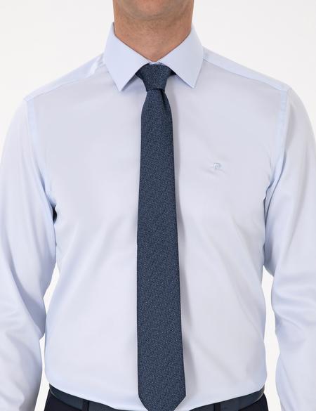 Açık Mavi Slim Fit Uzun Kollu Basic Gömlek - 50301930016