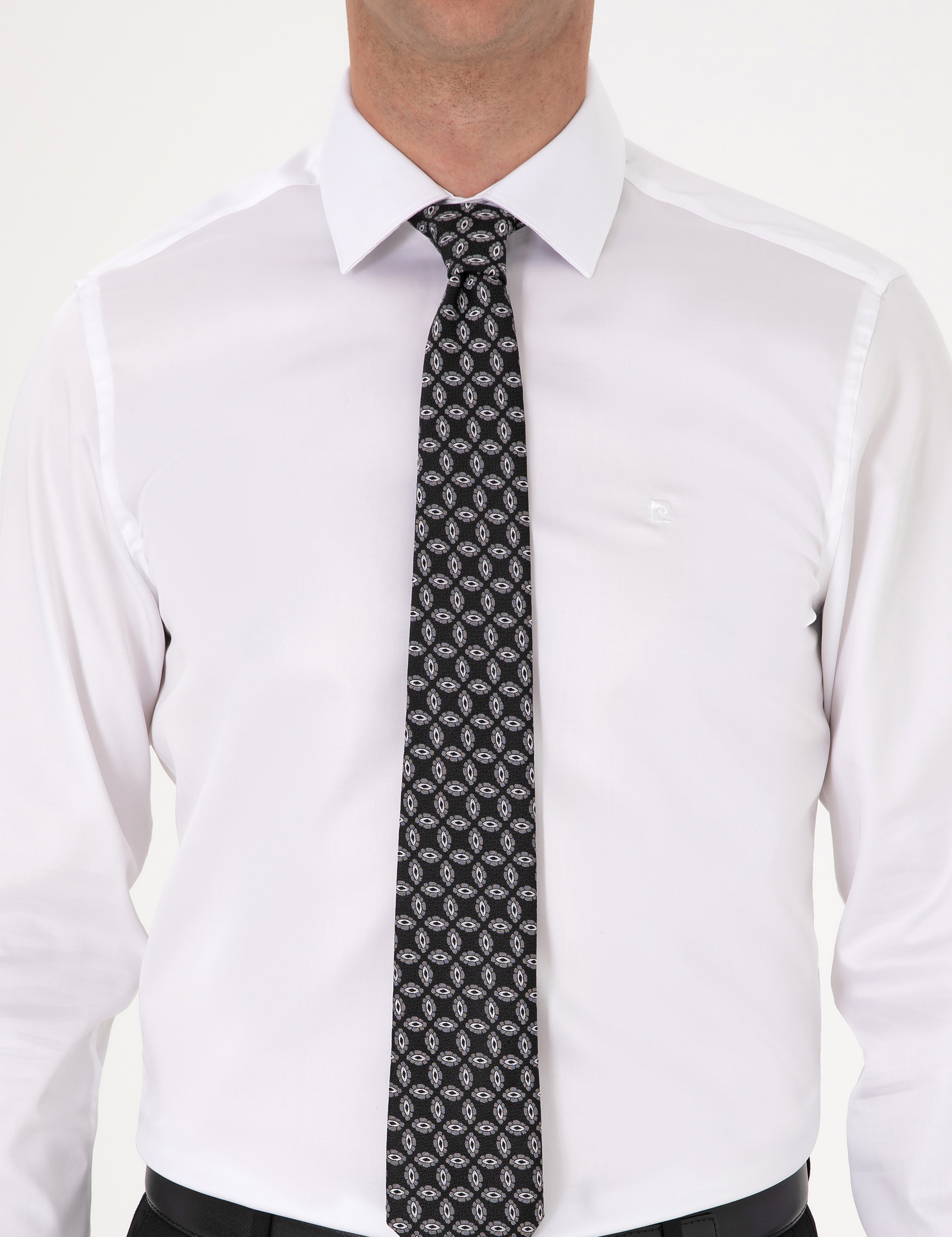Beyaz Non İron Kolay Ütülenebilir Slim Fit Uzun Kollu Basic Gömlek - Image 6