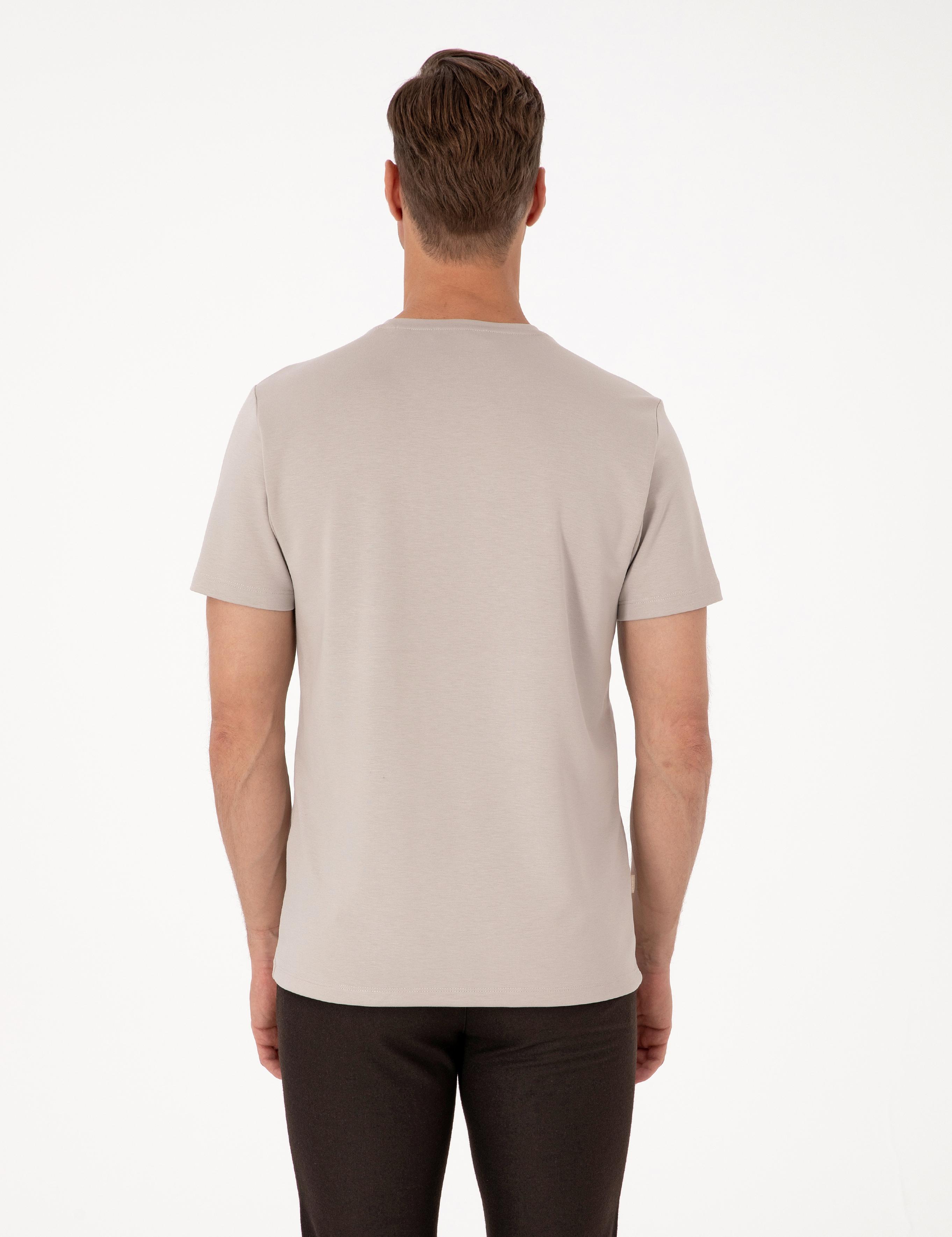 Taş Regular Fit Kalın Dokulu Bisiklet Yaka Basic Tişört