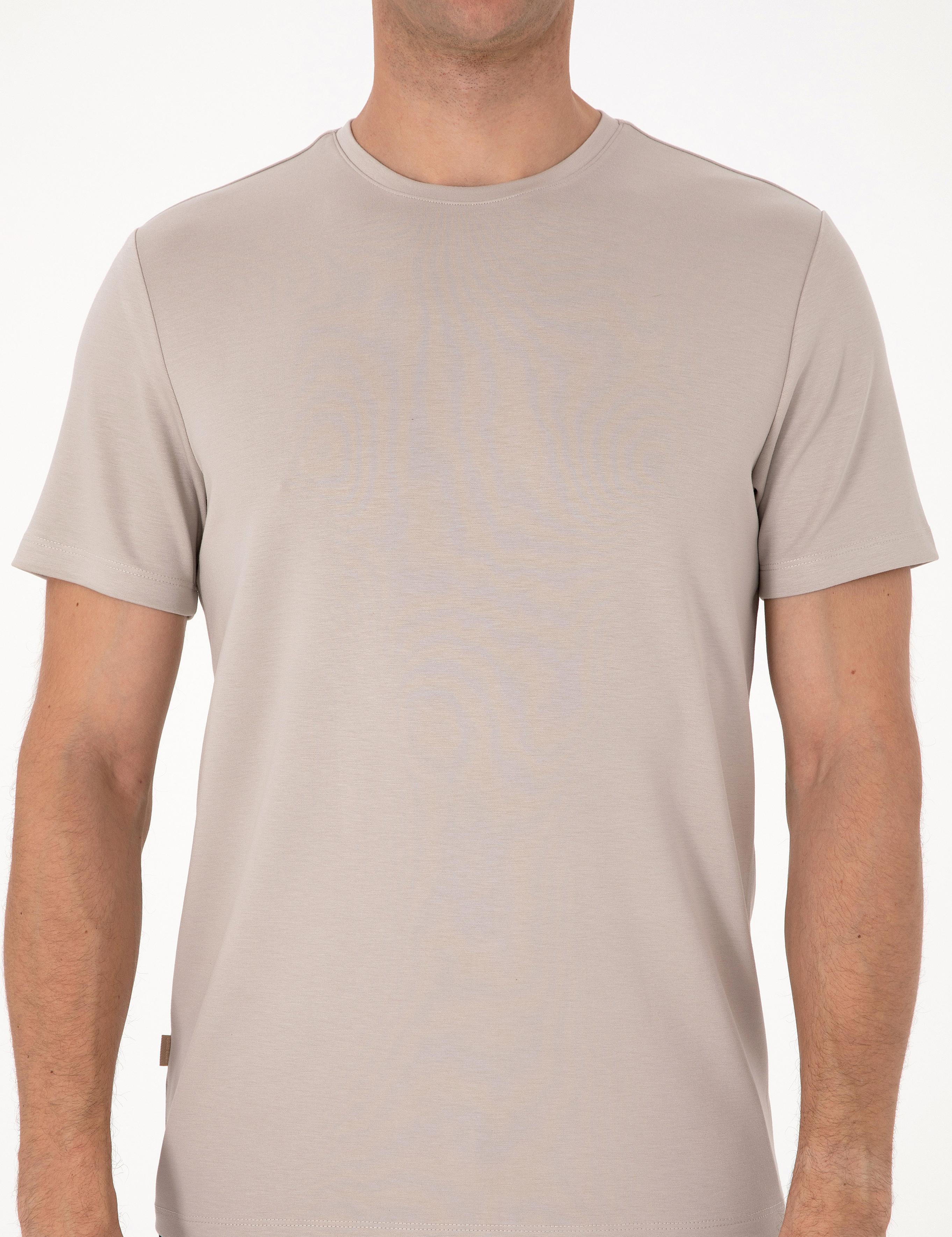 Taş Regular Fit Kalın Dokulu Bisiklet Yaka Basic Tişört