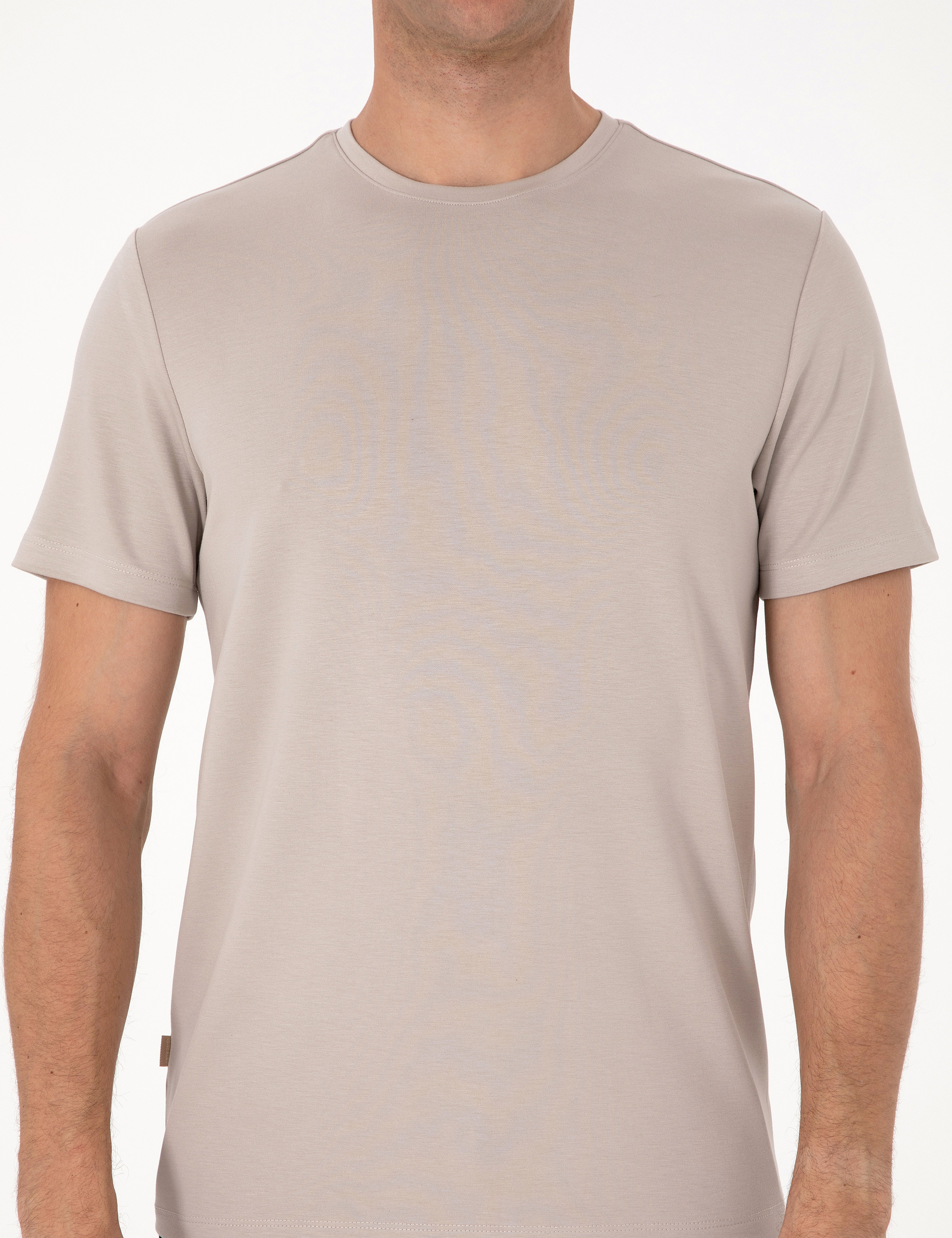 Taş Regular Fit Kalın Dokulu Bisiklet Yaka Basic Tişört - Image 6