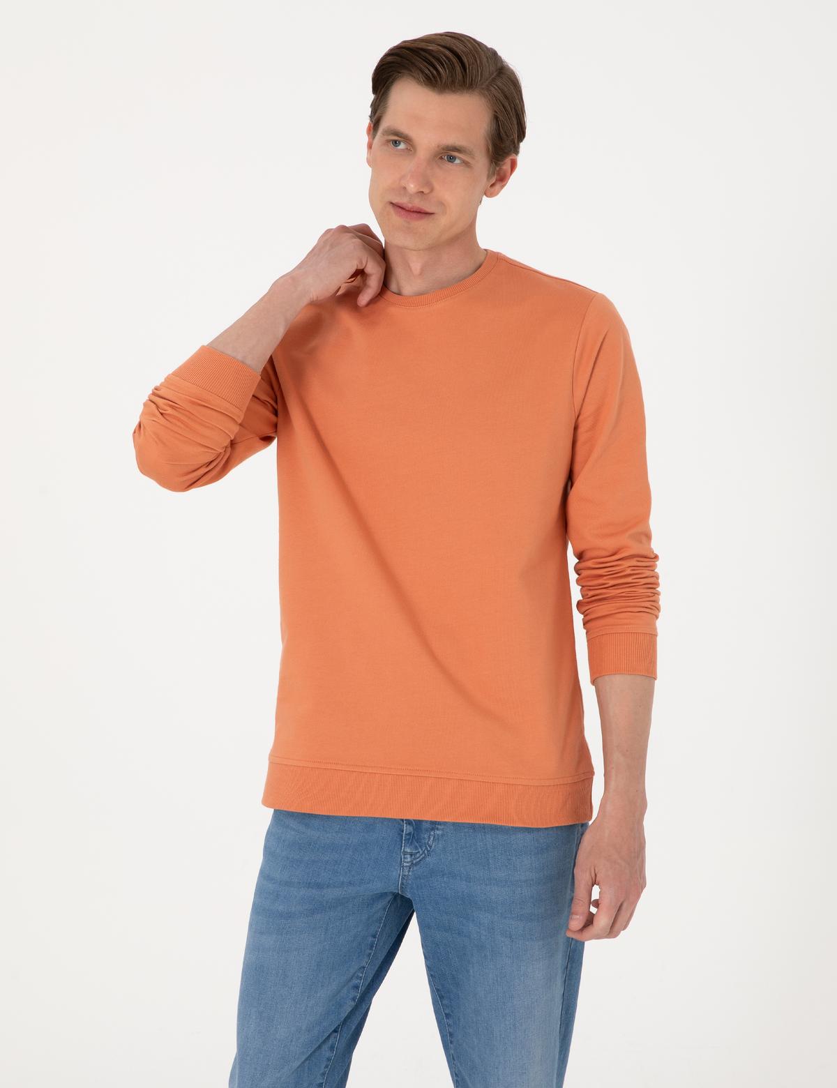 Somon 2 İplik Regular Fit Bisiklet Yaka Basic Sweatshirt