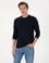 Lacivert 2 İplik Regular Fit Bisiklet Yaka Basic Sweatshirt