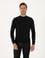 Siyah Slim Fit Çeyrek Yaka Basic Triko Kazak
