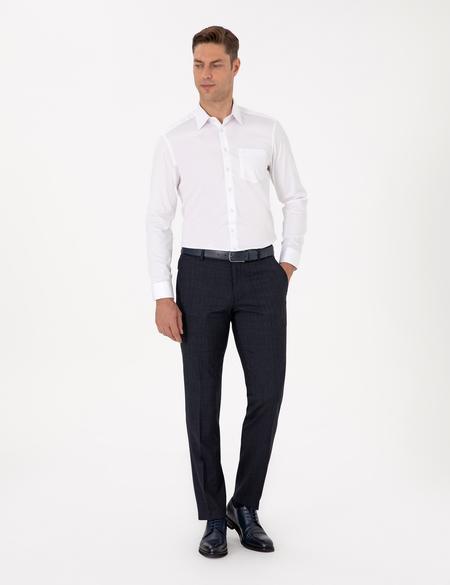 Beyaz Regular Fit Uzun Kollu Basic Gömlek - 50313177016