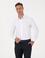Beyaz Regular Fit Armürlü Uzun Kollu Gömlek