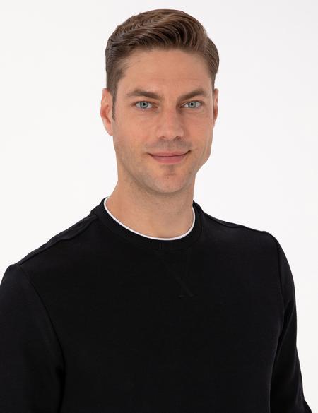 Siyah Regular Fit Sweatshirt - 50311649017
