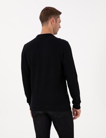 Siyah Regular Fit Sweatshirt - 50311649017