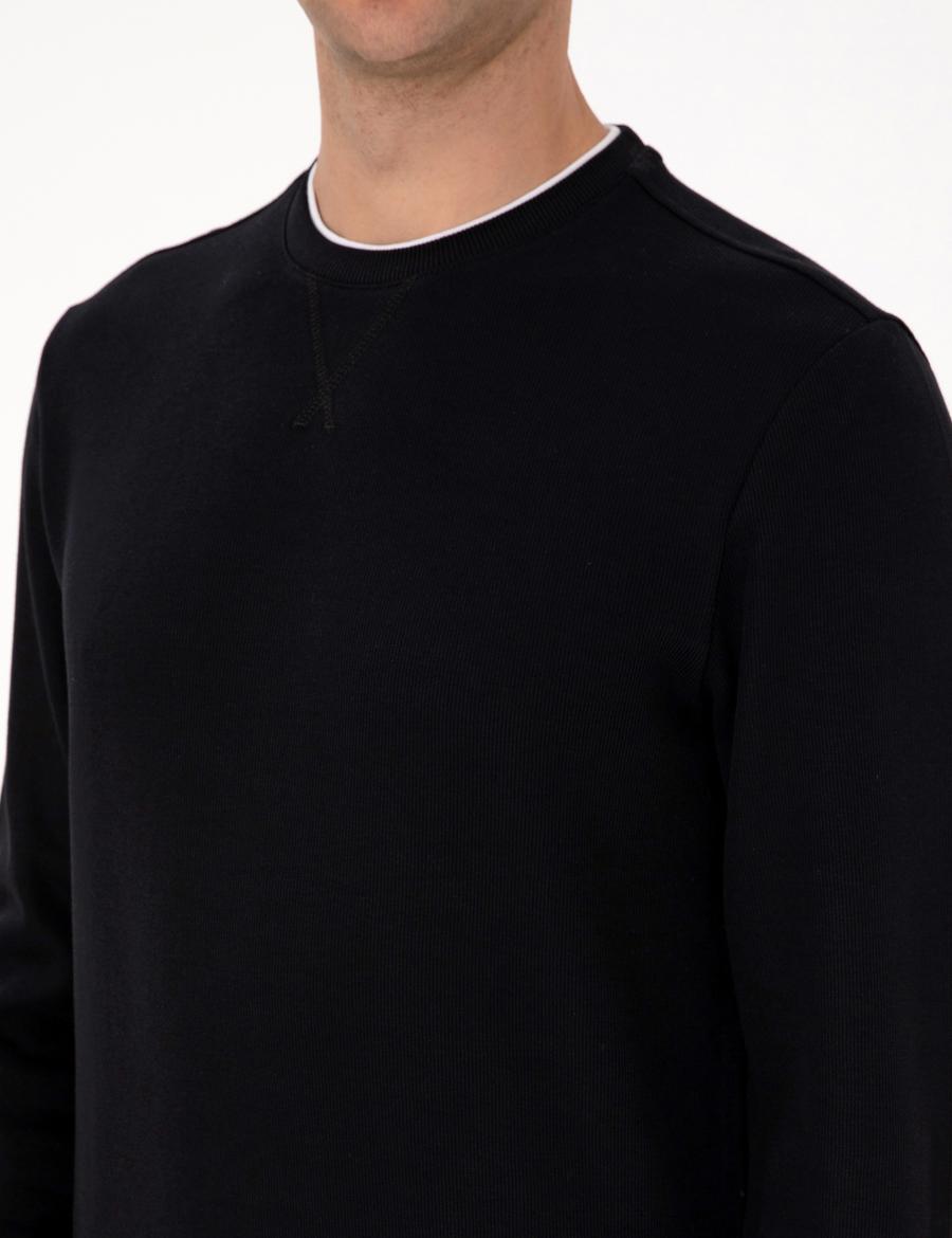 Siyah Regular Fit Sweatshirt