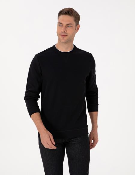 Siyah Regular Fit Sweatshirt - 50311649017