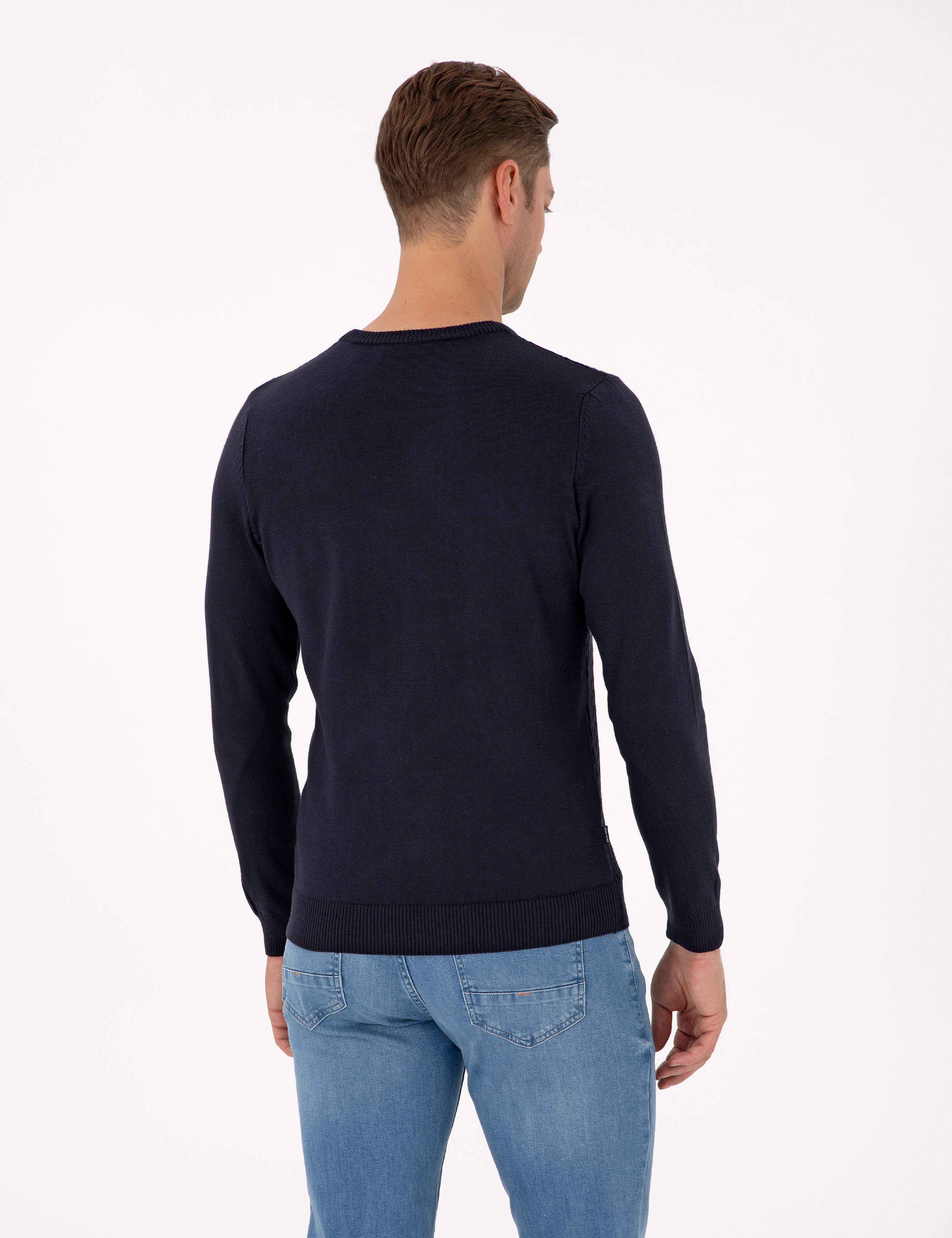 Laciver Slim Fit Bisiklet Yaka Triko Kazak - Image 5