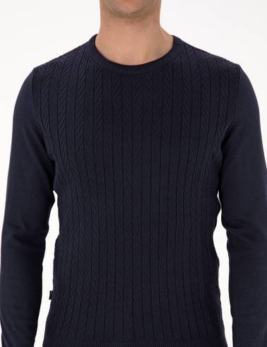 Laciver Slim Fit Bisiklet Yaka Triko Kazak