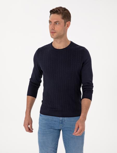 Laciver Slim Fit Bisiklet Yaka Triko Kazak - 50315717018