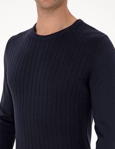 Laciver Slim Fit Bisiklet Yaka Triko Kazak