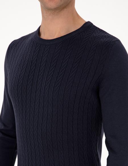 Laciver Slim Fit Bisiklet Yaka Triko Kazak - 50315717018