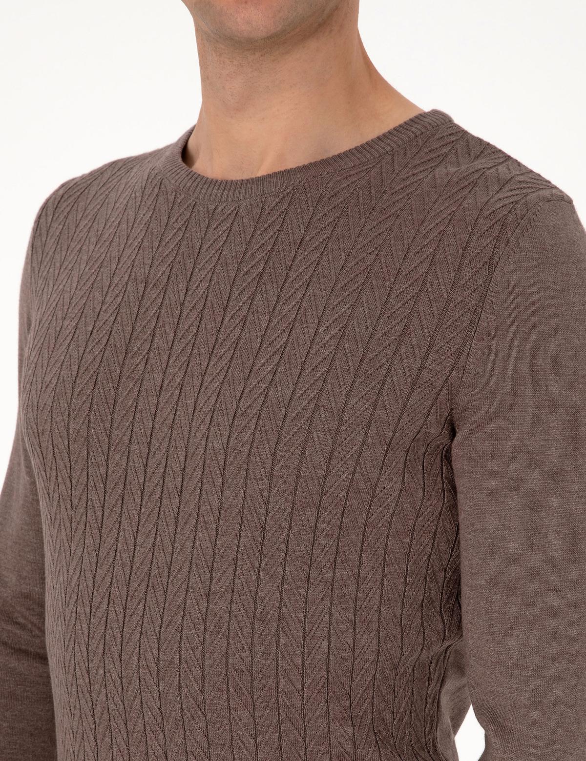 Vizon Slim Fit Bisiklet Yaka Triko Kazak - 50315717027