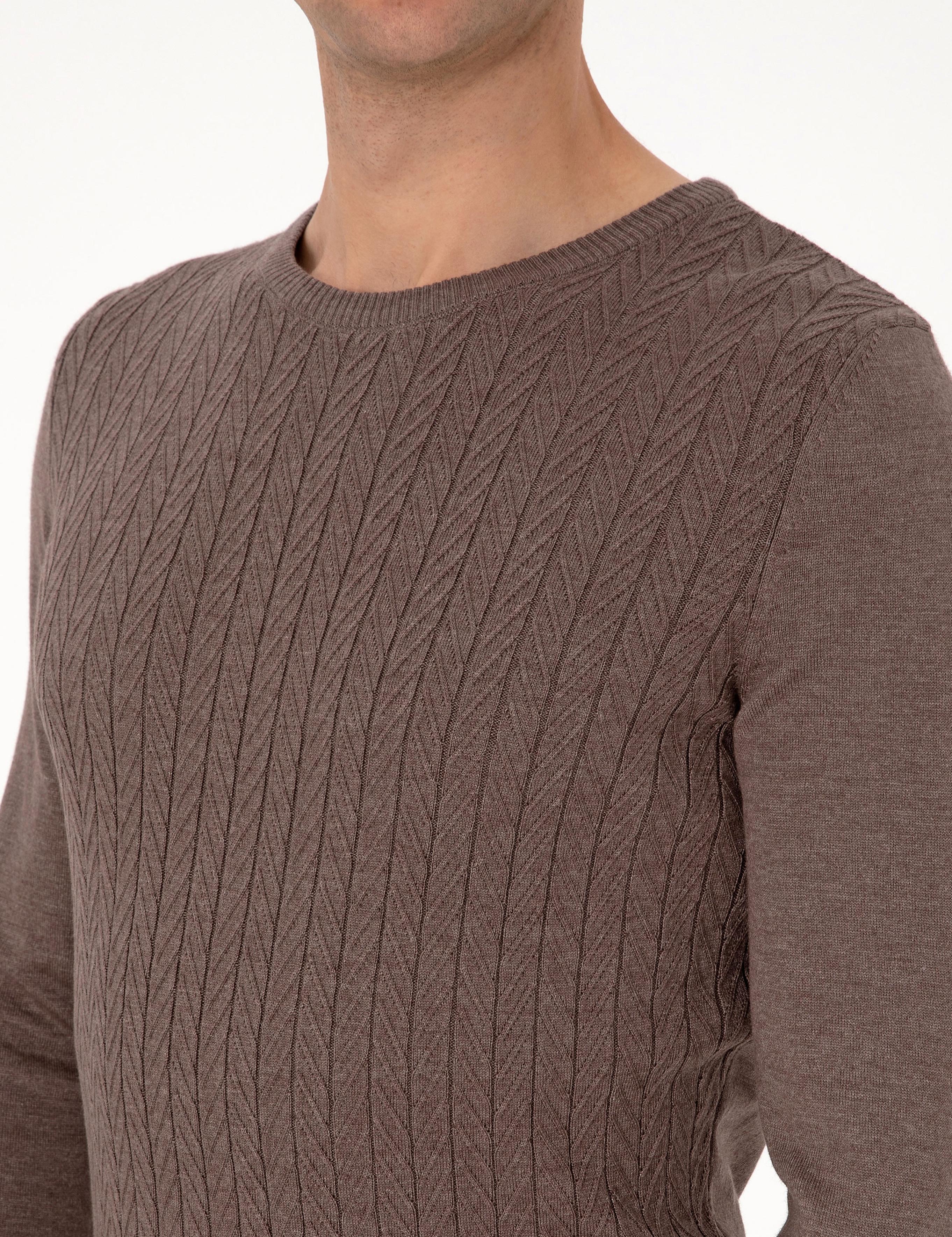 Vizon Slim Fit Bisiklet Yaka Triko Kazak