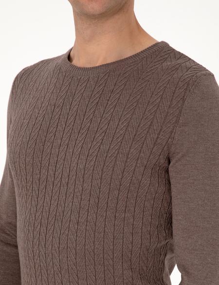 Vizon Slim Fit Bisiklet Yaka Triko Kazak - 50315717027