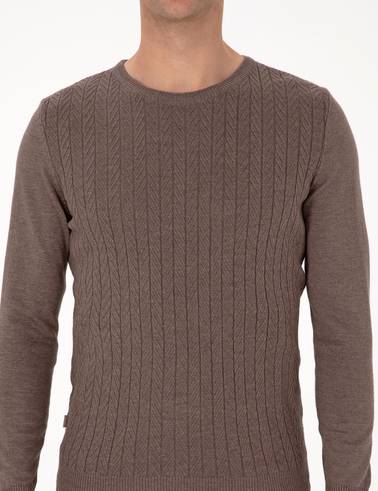 Vizon Slim Fit Bisiklet Yaka Triko Kazak