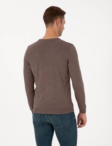 Vizon Slim Fit Bisiklet Yaka Triko Kazak