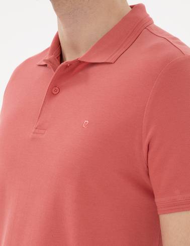 Mercan Slim Fit %100 Pamuk Polo Yaka Basic Tişört