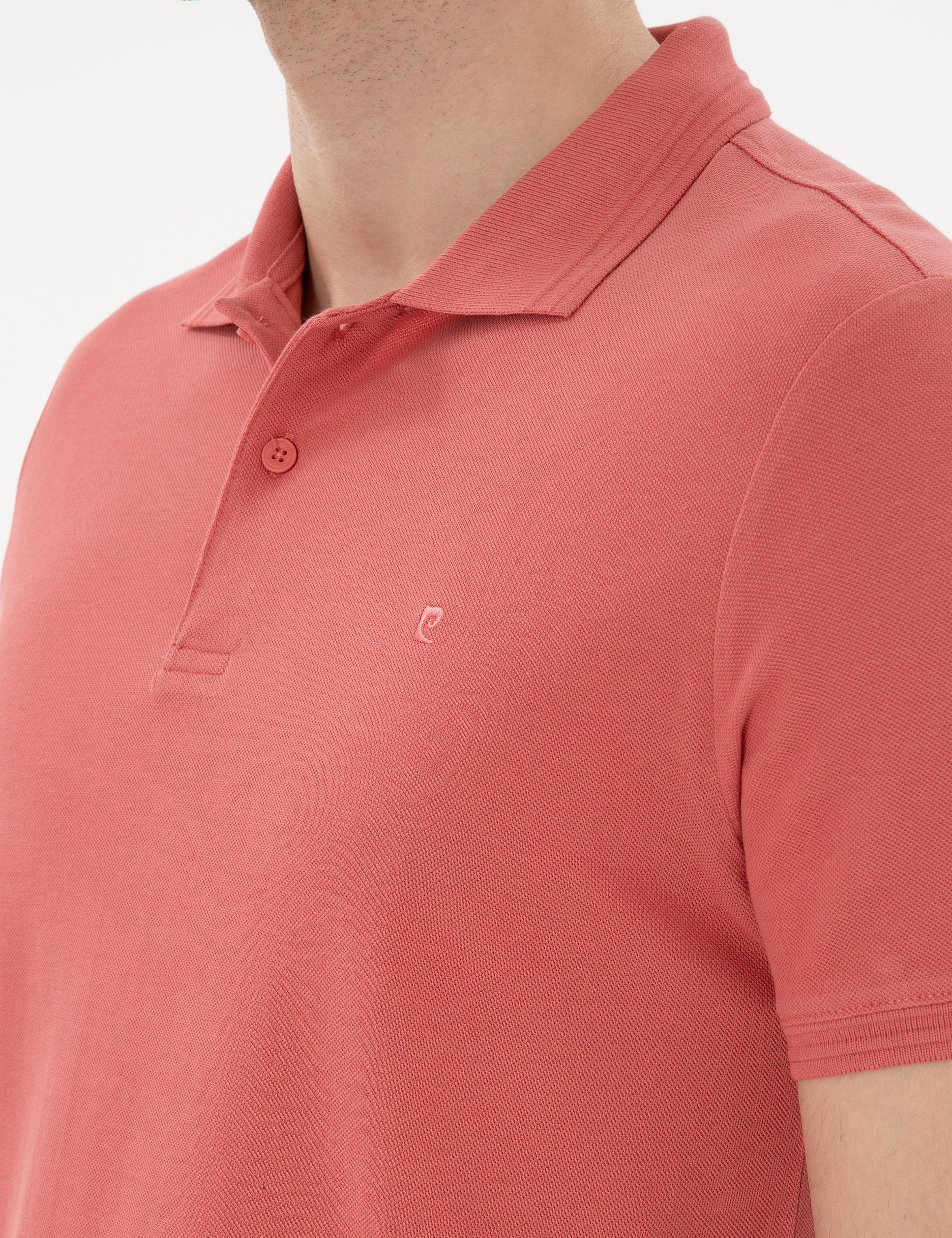 Mercan Slim Fit %100 Pamuk Polo Yaka Basic Tişört