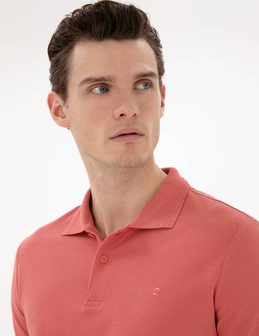 Mercan Slim Fit %100 Pamuk Polo Yaka Basic Tişört