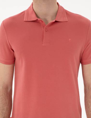 Mercan Slim Fit %100 Pamuk Polo Yaka Basic Tişört
