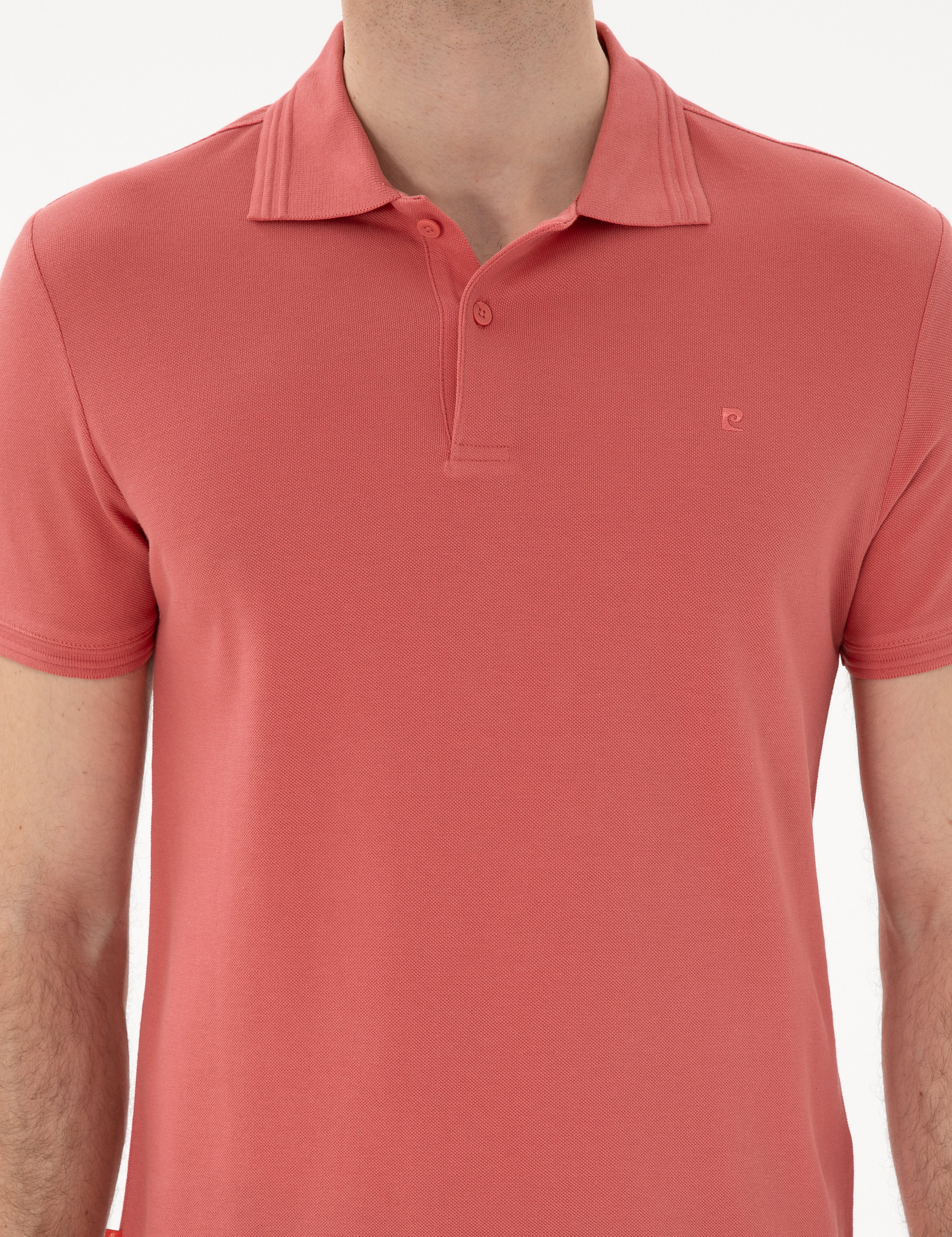 Mercan Slim Fit %100 Pamuk Polo Yaka Basic Tişört - Image 6