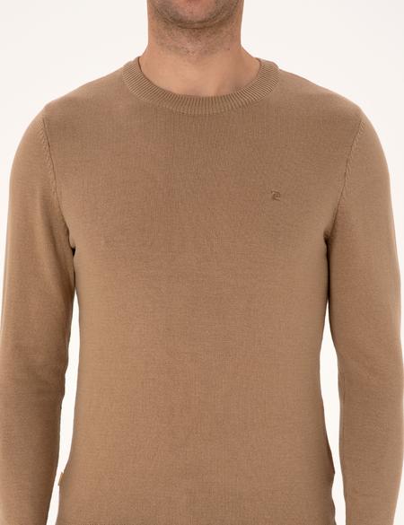 Camel Slim Fit Bisiklet Yaka Basic Triko Kazak - 50314192195