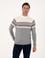 Açık Gri Melanj Slim Fit Çeyrek Yaka Triko Kazak