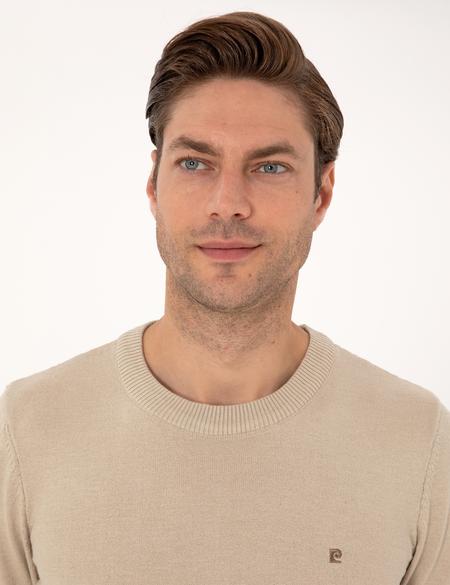 Kum Melanj Slim Fit Bisiklet Yaka Basic Triko Kazak - 50314192046