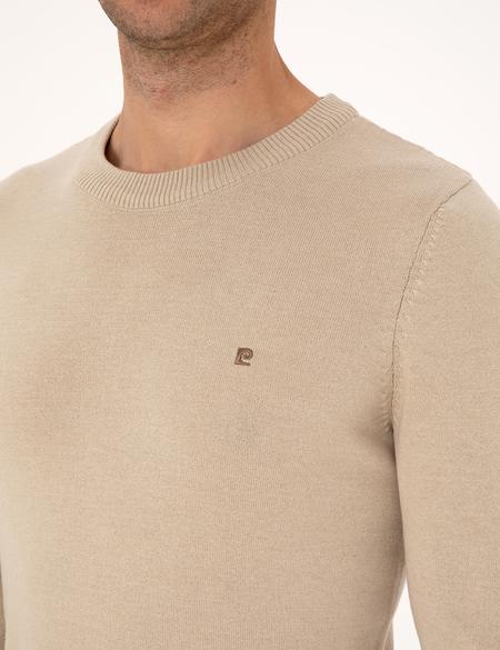 Kum Melanj Slim Fit Bisiklet Yaka Basic Triko Kazak - 50314192046