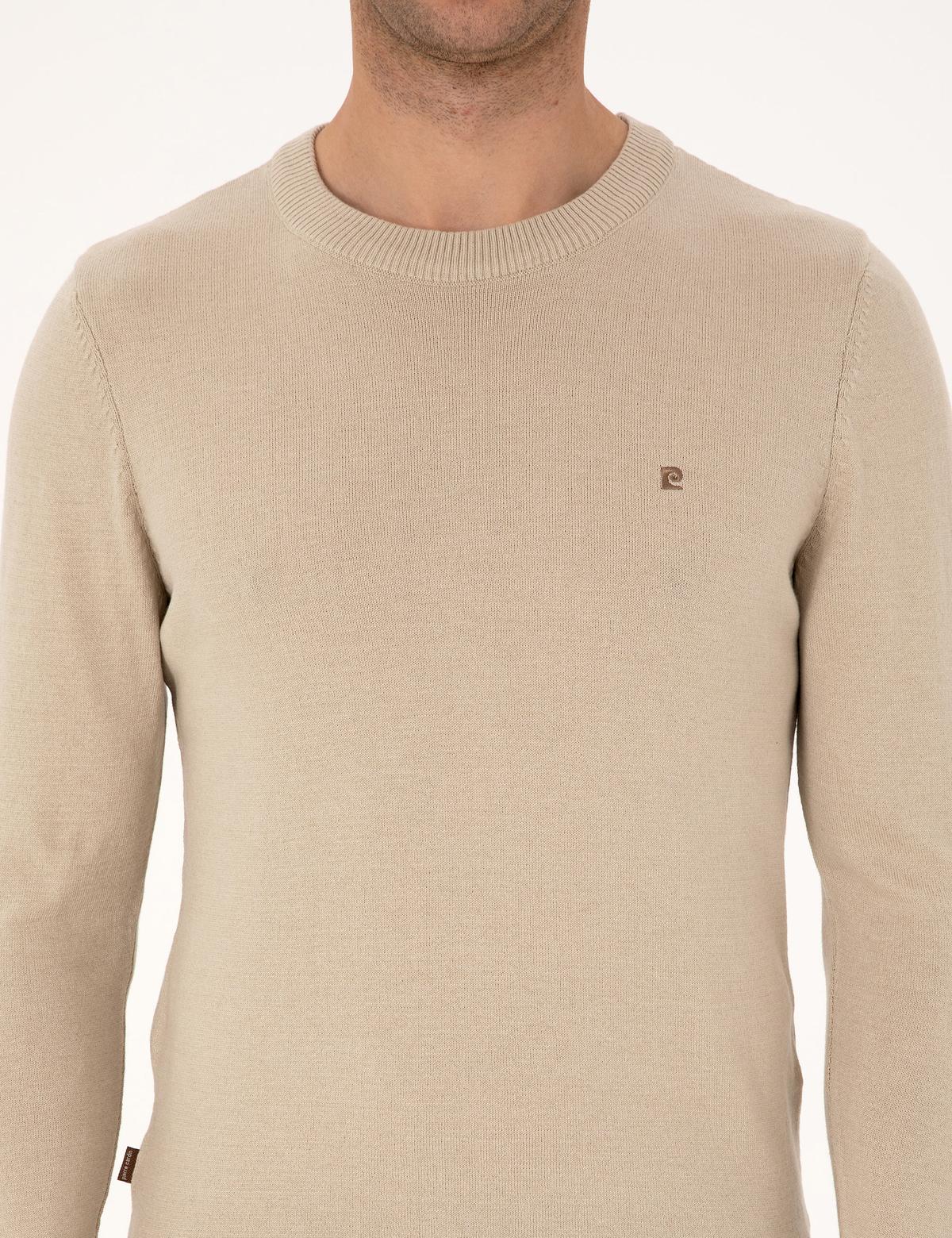 Kum Melanj Slim Fit Bisiklet Yaka Basic Triko Kazak - 50314192046