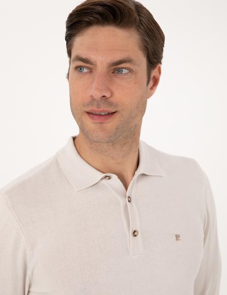 Taş Slim Fit Polo Yaka Basic Triko Kazak - 50314189077