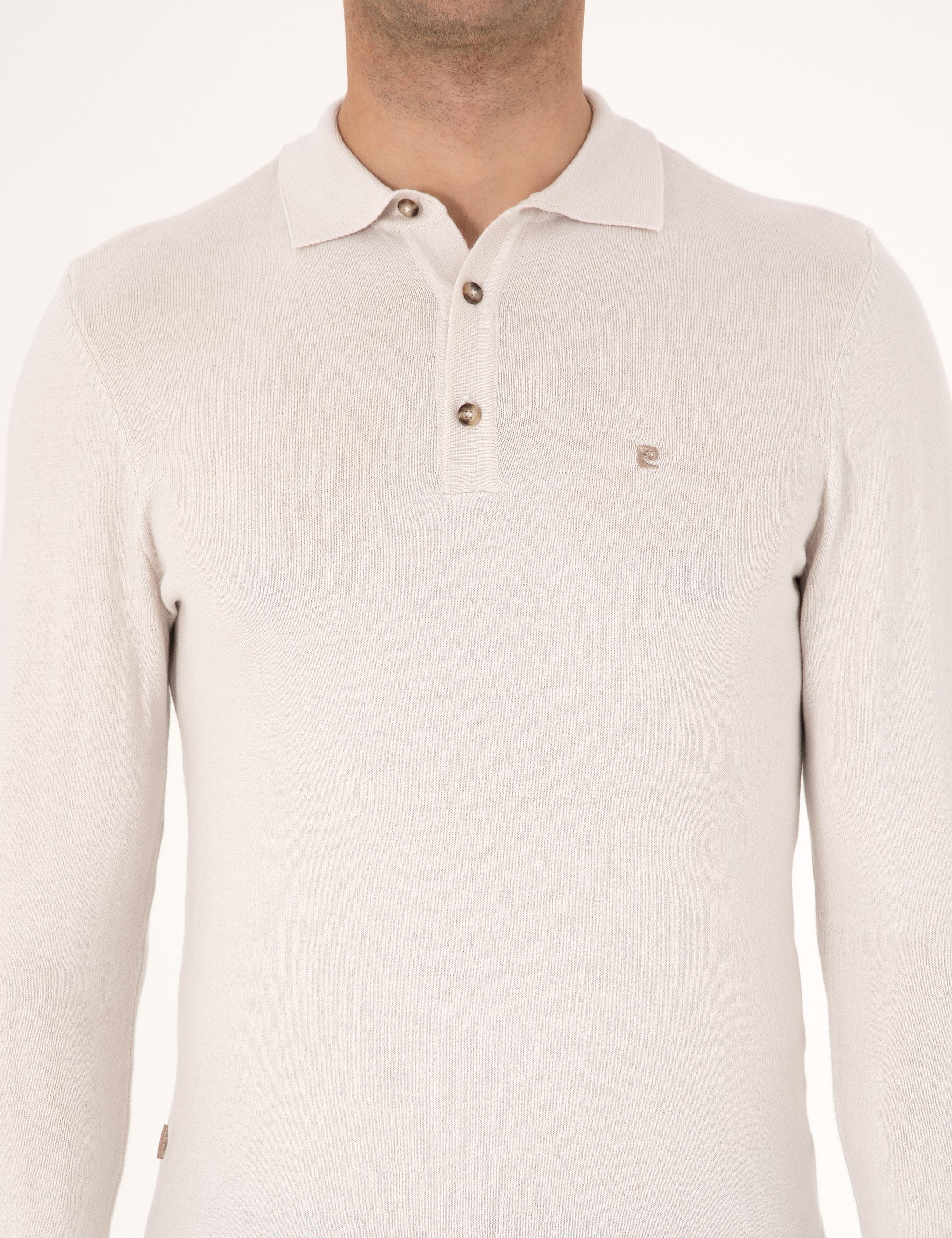 Taş Slim Fit Polo Yaka Basic Triko Kazak