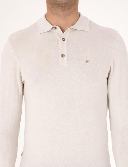 Taş Slim Fit Polo Yaka Basic Triko Kazak - 50314189077