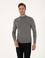 Gri Melanj Slim Fit Yarım Balıkçı Yaka Basic Triko Kazak